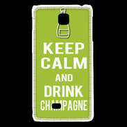 Coque LG F5 Keep Calm Drink champagne Vert pomme