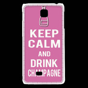 Coque LG F5 Keep Calm Drink champagne Rose