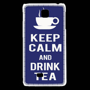 Coque LG F5 Keep Calm Drink Tea Bleu