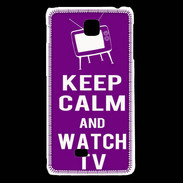 Coque LG F5 Keep Calm Watch TV Violet