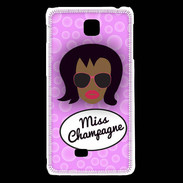 Coque LG F5 Miss Champagne Black