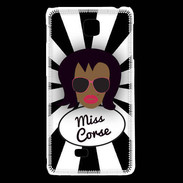 Coque LG F5 Miss Corse Black