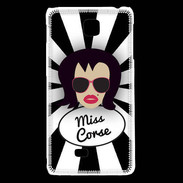 Coque LG F5 Miss Corse Brune