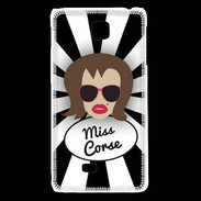 Coque LG F5 Miss Corse Chatain