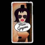 Coque LG F5 Miss Guyane Brune