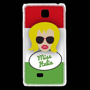 Coque LG F5 Miss Italie Blonde