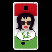 Coque LG F5 Miss Italie Brune
