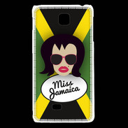 Coque LG F5 Miss Jamaica Brune