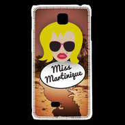 Coque LG F5 Miss Martinique Blonde