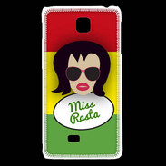 Coque LG F5 Miss Rasta Brune