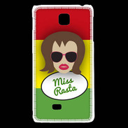 Coque LG F5 Miss Rasta Chatain