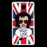 Coque LG F5 Miss UK Brune