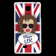 Coque LG F5 Miss UK Chatain