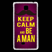 Coque LG F5 Keep Calm Be a Man Rose
