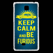 Coque LG F5 Keep Calm and Be Furious Bleu