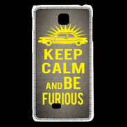 Coque LG F5 Keep Calm and Be Furious Gris