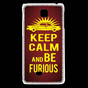 Coque LG F5 Keep Calm and Be Furious Rouge