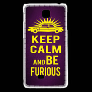 Coque LG F5 Keep Calm and Be Furious Violet