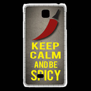 Coque LG F5 Keep Calm and Be Spicy Gris