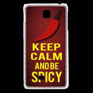 Coque LG F5 Keep Calm and Be Spicy Rouge