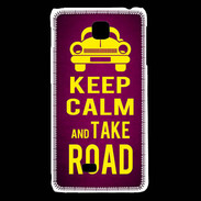Coque LG F5 Keep Calm and Take o road 2 Rose
