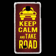 Coque LG F5 Keep Calm and Take o road 2 Rouge