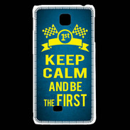 Coque LG F5 Keep Calm and Be the First Bleu