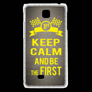 Coque LG F5 Keep Calm and Be the First Gris