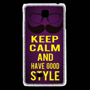 Coque LG F5 Keep Calm and Have a good Style Violet