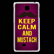 Coque LG F5 Keep Calm and Mustach Rose