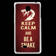 Coque LG F5 Keep Calm and Be a Snake Rouge