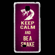Coque LG F5 Keep Calm and Be a Snake Rose