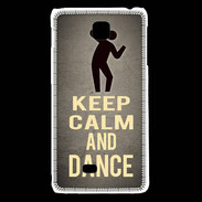 Coque LG F5 Keep Calm and Dance Gris