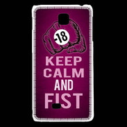 Coque LG F5 Keep Calm and Fist Rose