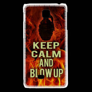 Coque LG F5 Keep Calm and Grenade Feu