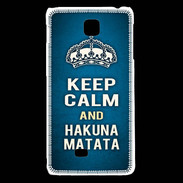 Coque LG F5 Keep Calm and Hakuna Matata Bleu
