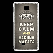 Coque LG F5 Keep Calm and Hakuna Matata Gris