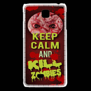 Coque LG F5 Keep Calm and Kill Zombies Rouge