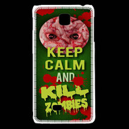 Coque LG F5 Keep Calm and Kill Zombies Vert