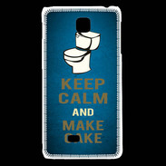 Coque LG F5 Keep Calm and Make cake Bleu