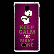 Coque LG F5 Keep Calm and Make cake Rose