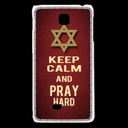 Coque LG F5 Keep Calm and Pray jewish Rouge