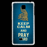 Coque LG F5 Keep Calm and Pray Muslim Bleu