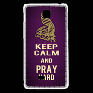 Coque LG F5 Keep Calm and Pray Muslim Violet