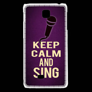 Coque LG F5 Keep Calm and Sing Violet