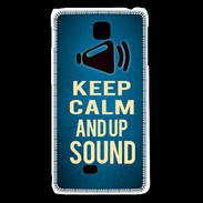 Coque LG F5 Keep Calm and Up Sound Bleu