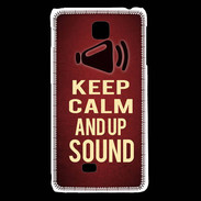 Coque LG F5 Keep Calm and Up Sound Rouge