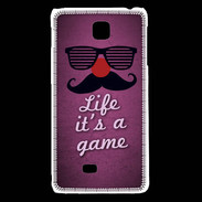 Coque LG F5 Life It's a game Rose ZG