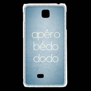 Coque LG F5 Apéro bédo dodo bleu ZG