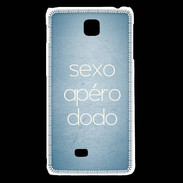 Coque LG F5 Sexo Apéro Dodo Bleu ZG